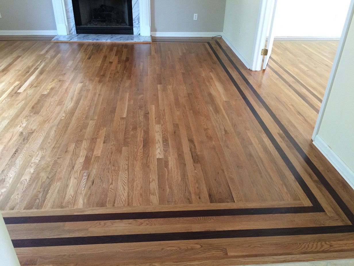 Wood Floor Border Inlay Wc Floors, How To Install Hardwood Floor Borders
